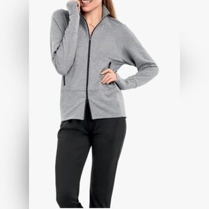 CAbi Women's Gray Bomber Jacket